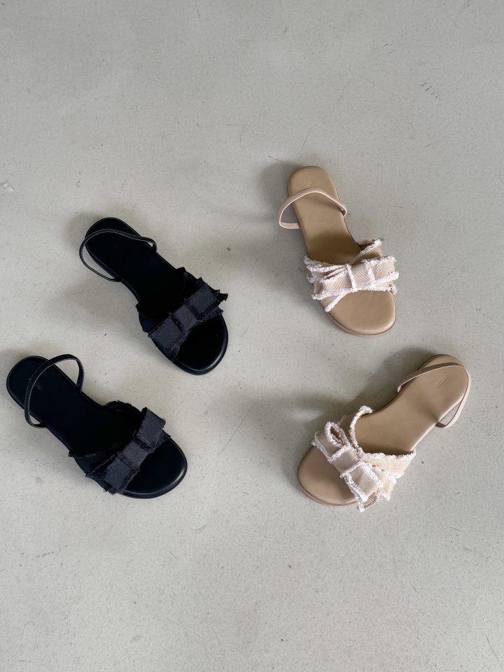 Vade - Korean Women Fashion - #womensfashion - Ribbon Slipper Sandals - 3