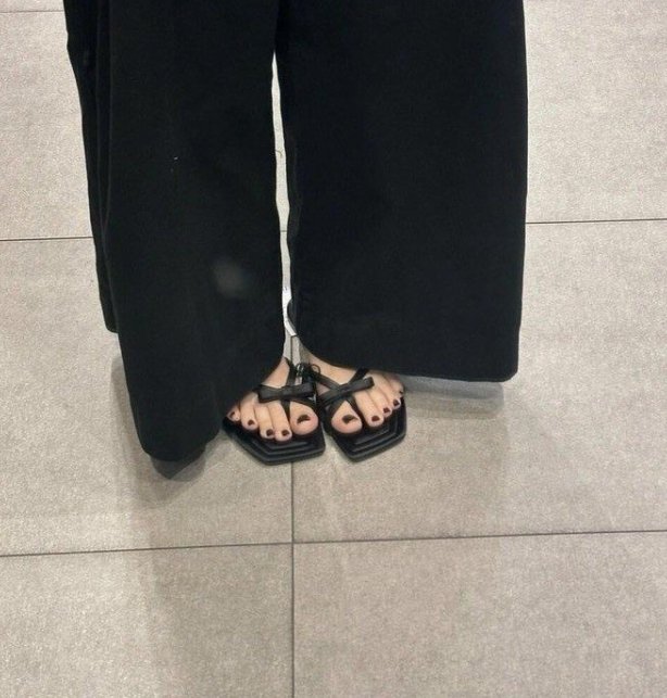 Vade - Korean Women Fashion - #momslook - Open-toe Toe Point Slipper Ribbon Sandals - 4