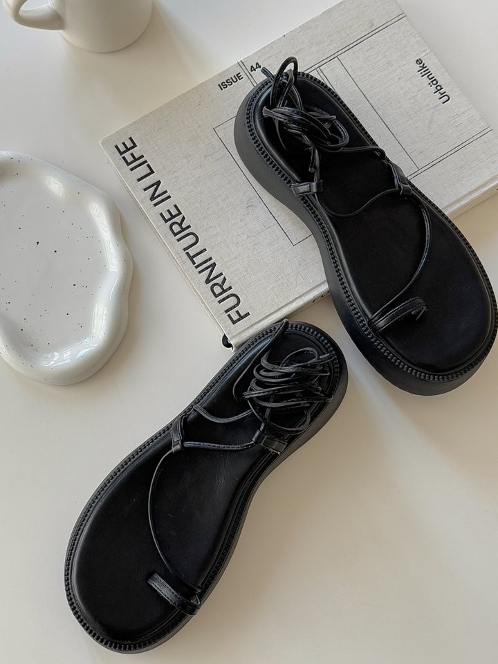 Vade - Korean Women Fashion - #momslook - Platform Heel Sandals - 4