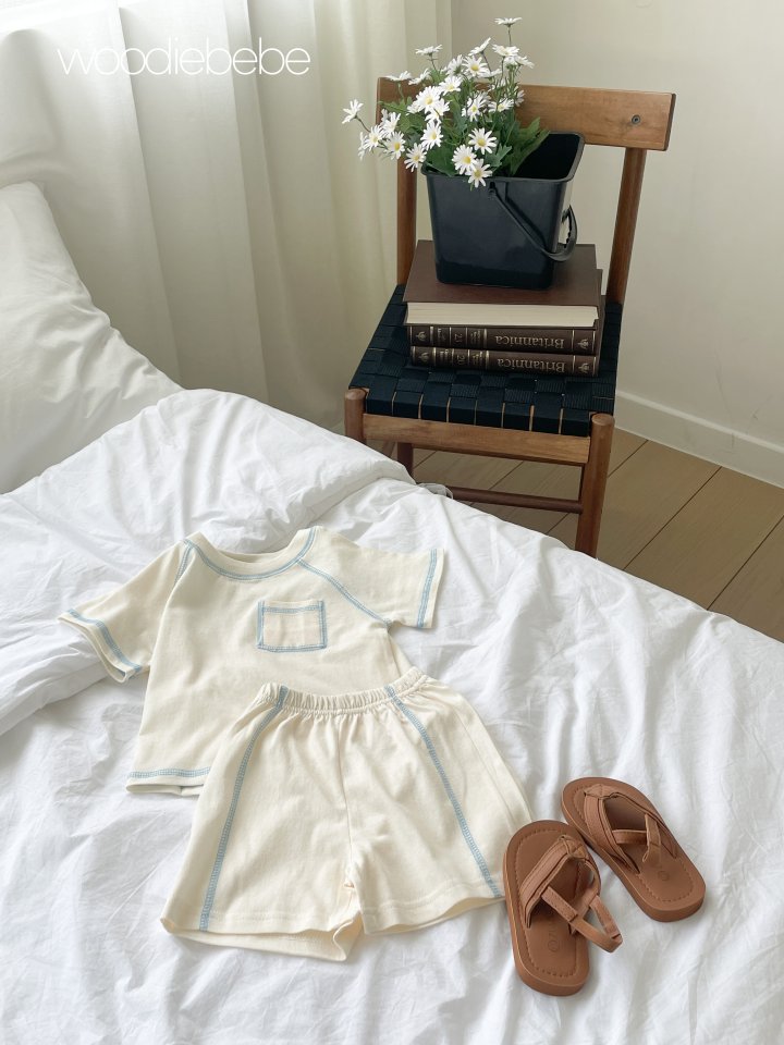 Woodie - Korean Baby Fashion - #babyoutfit - Stitch Set - 7