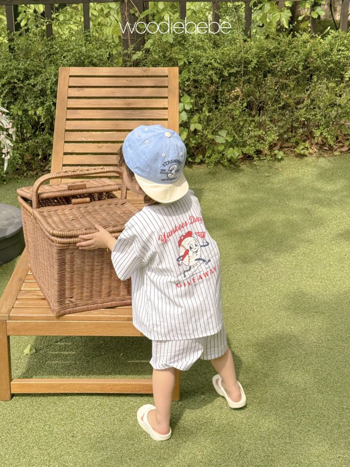 Woodie - Korean Baby Fashion - #babyoutfit - Yankees Set (set of 3) - 4