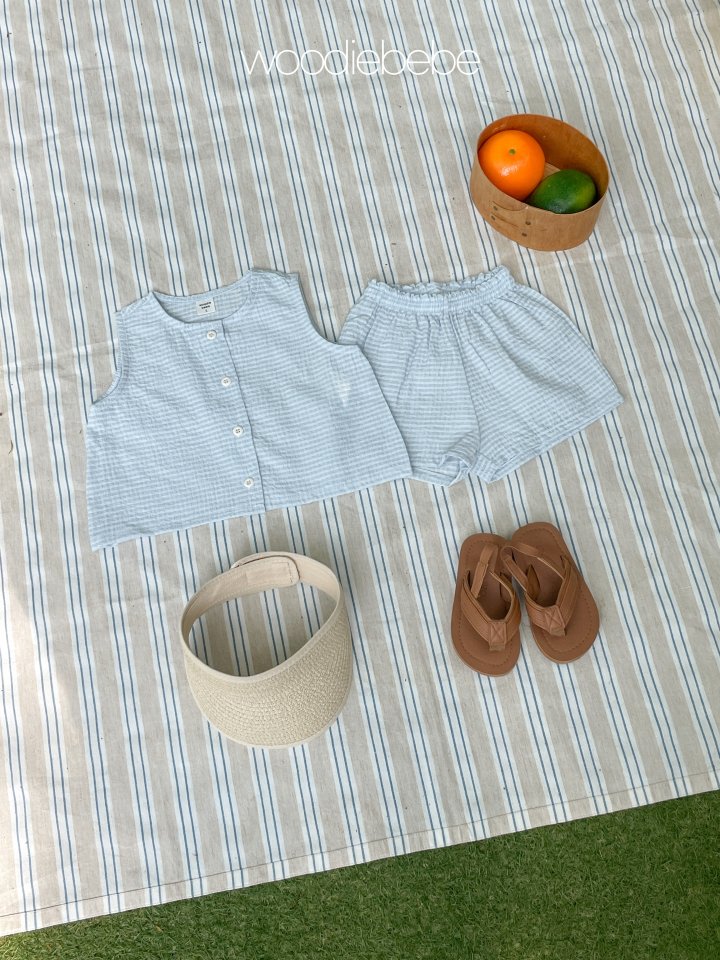Woodie - Korean Baby Fashion - #onlinebabyshop - Vest Set - 9