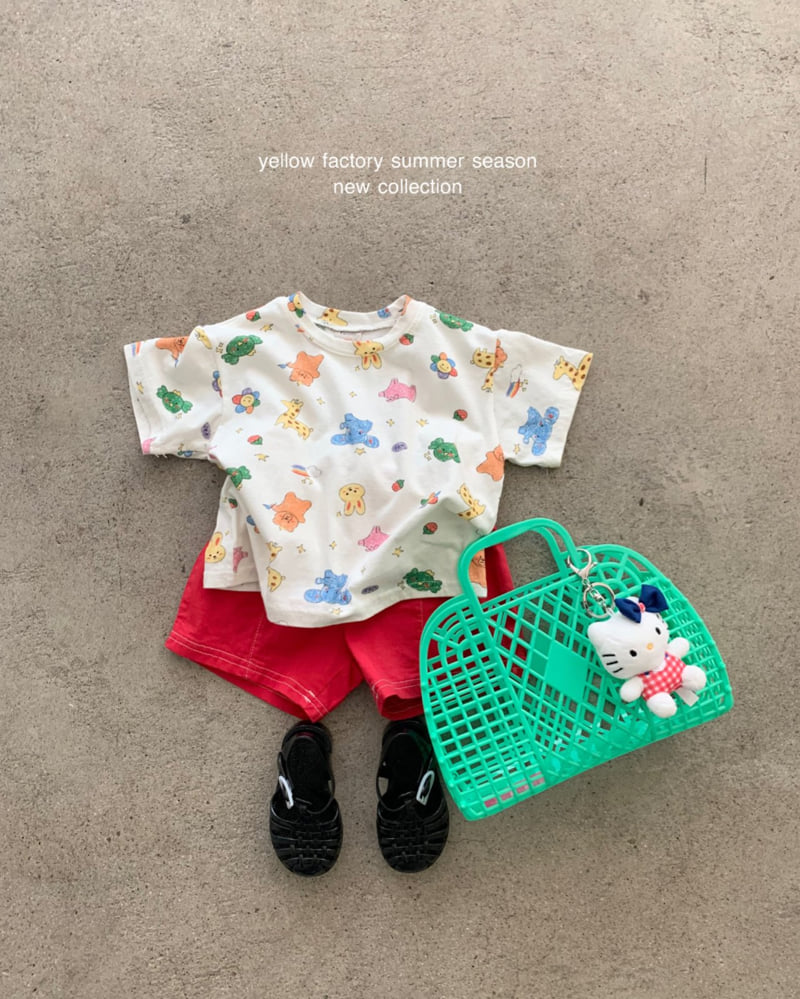 Yellow Factory - Korean Children Fashion - #kidsshorts - Animal Tee