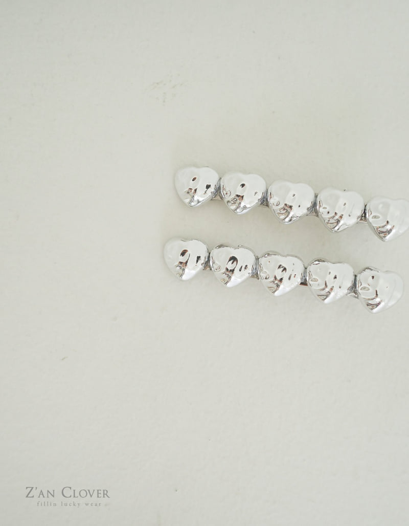 Zan Clover - Korean Children Fashion - #kidzfashiontrend - Heart Hair Clip - 4