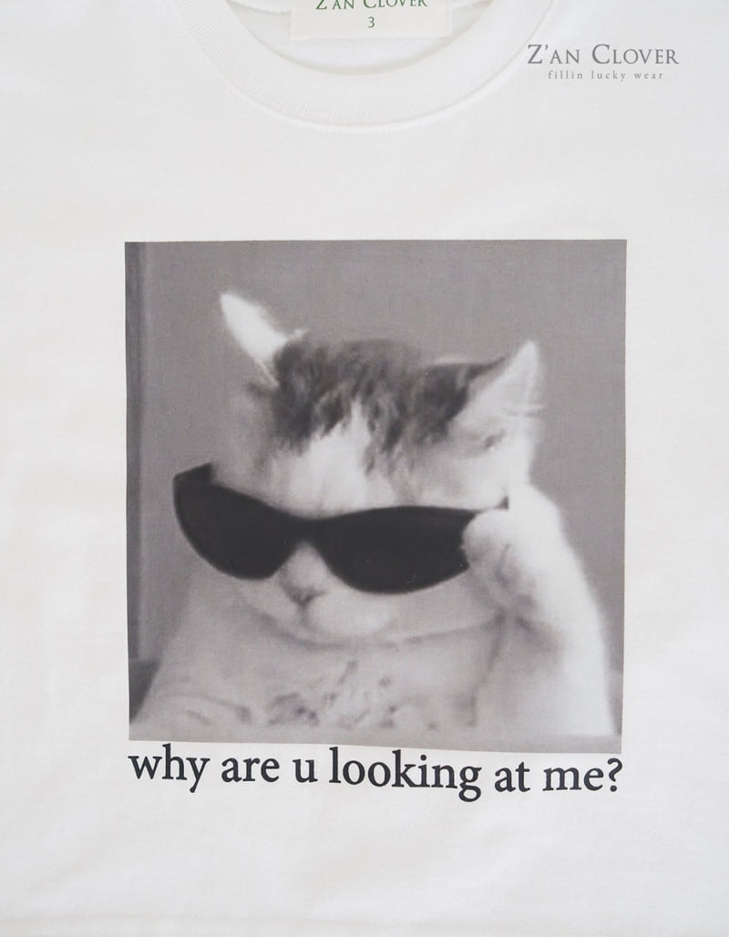 Zan Clover - Korean Children Fashion - #Kfashion4kids - Cat Tee - 6