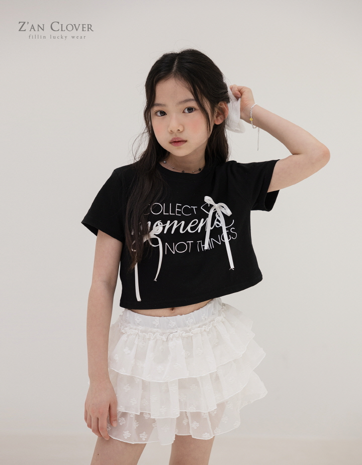 Zan Clover - Korean Children Fashion - #Kfashion4kids - Collect Ribbon Short Tee - 8