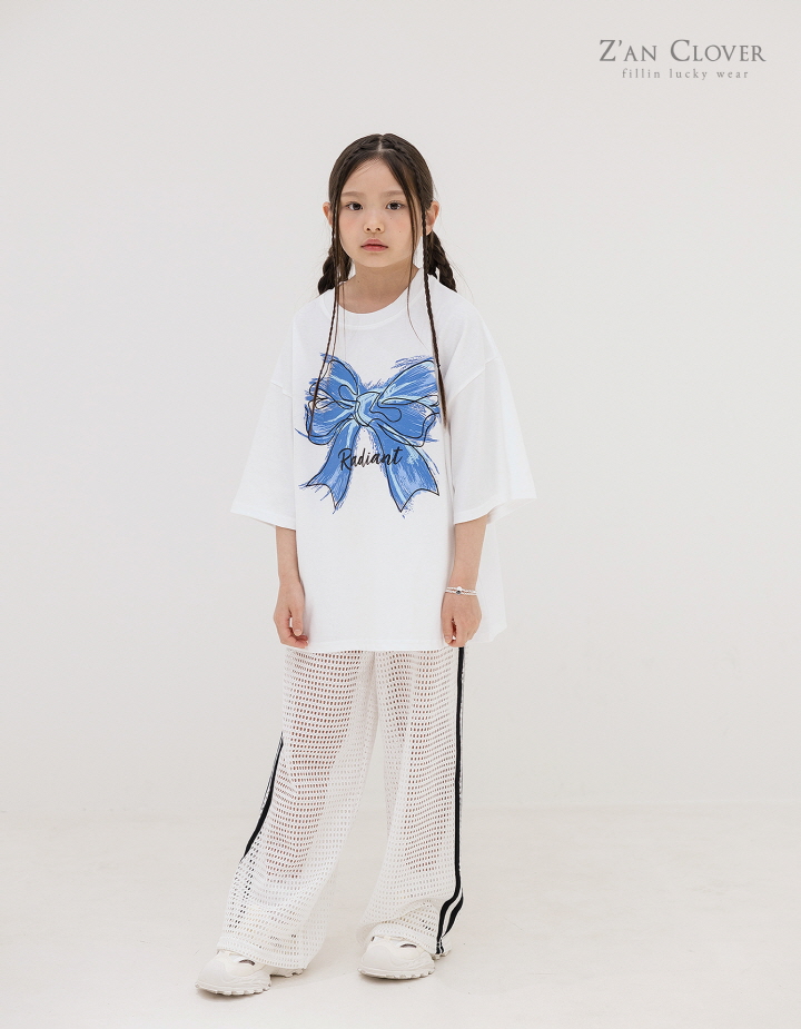 Zan Clover - Korean Children Fashion - #Kfashion4kids - Blue Ribbon Tee - 10