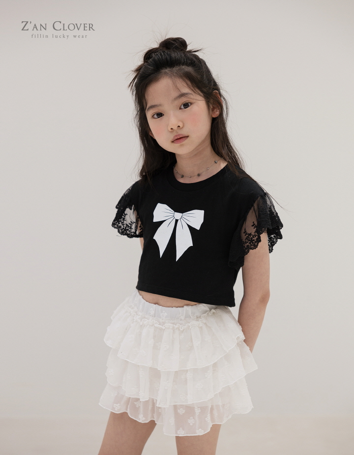 Zan Clover - Korean Children Fashion - #Kfashion4kids - Ribbon Frill Tee - 7