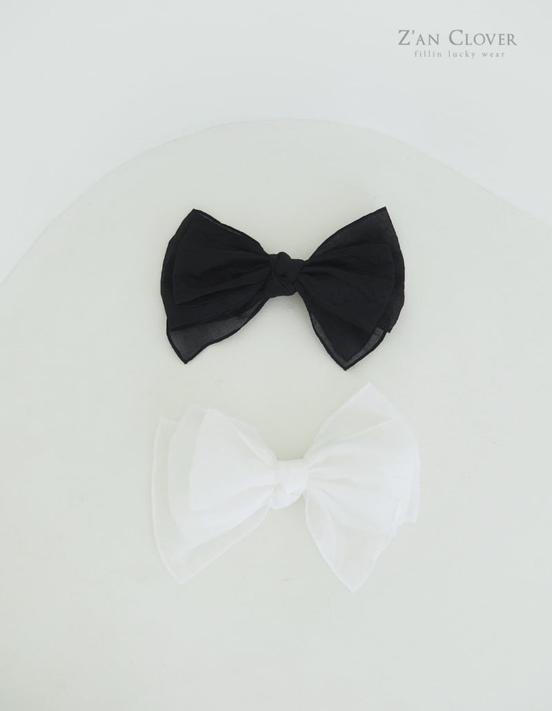 Zan Clover - Korean Children Fashion - #childofig - Wrinkled Ribbon Clip - 2