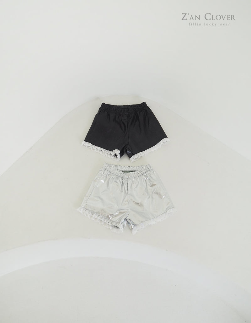 Zan Clover - Korean Children Fashion - #prettylittlegirls - Leather Lace Shorts - 4