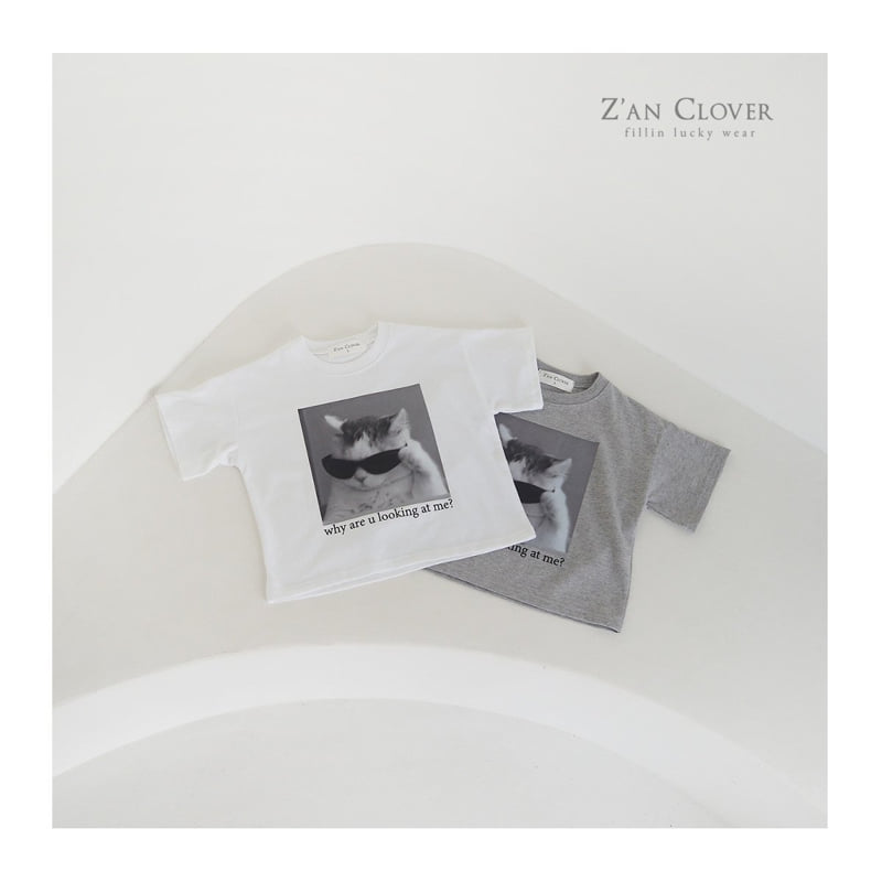 Zan Clover - Korean Children Fashion - #childofig - Cat Tee