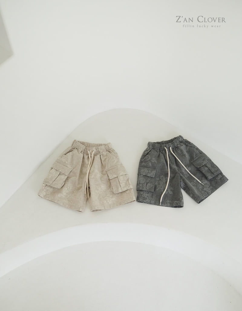 Zan Clover - Korean Children Fashion - #childofig - Flower Cargo Bermuda Pants - 4