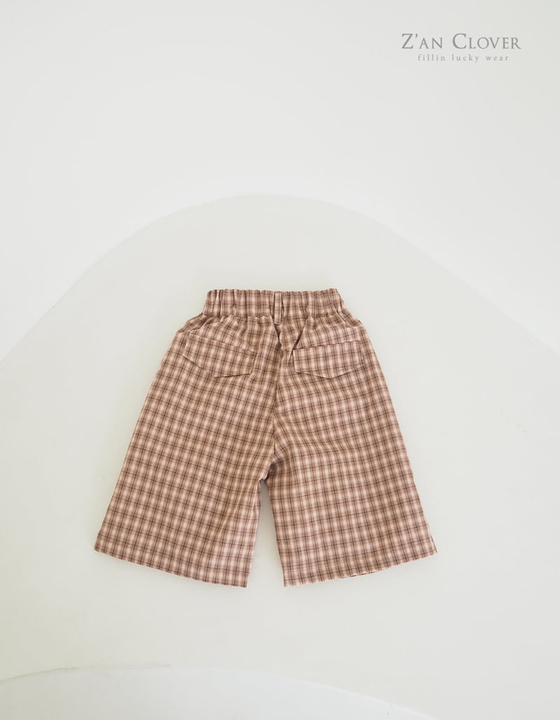 Zan Clover - Korean Children Fashion - #childrensboutique - Check Bermuda Pants - 12