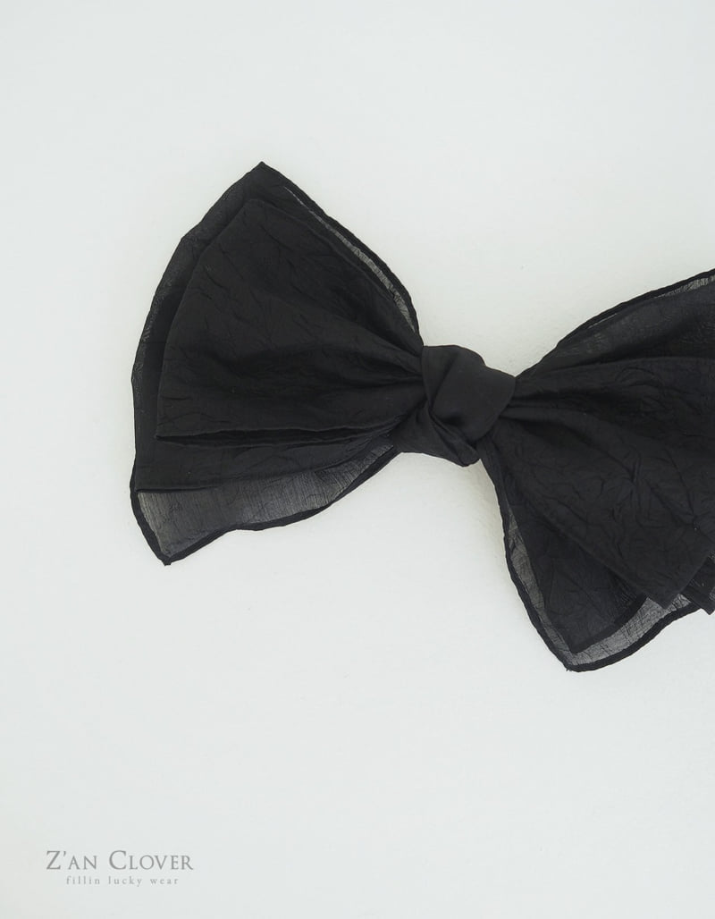 Zan Clover - Korean Children Fashion - #childrensboutique - Wrinkled Ribbon Clip - 4