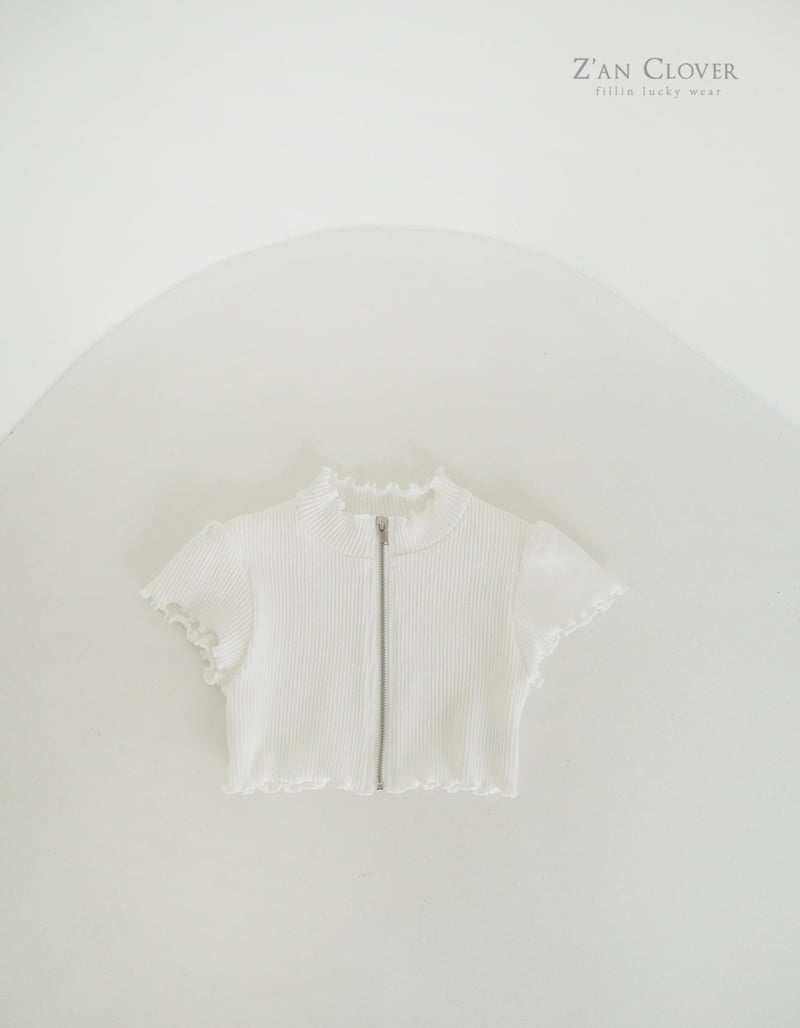 Zan Clover - Korean Children Fashion - #designkidswear - Ribbed Short Zip-up Jacket - 5