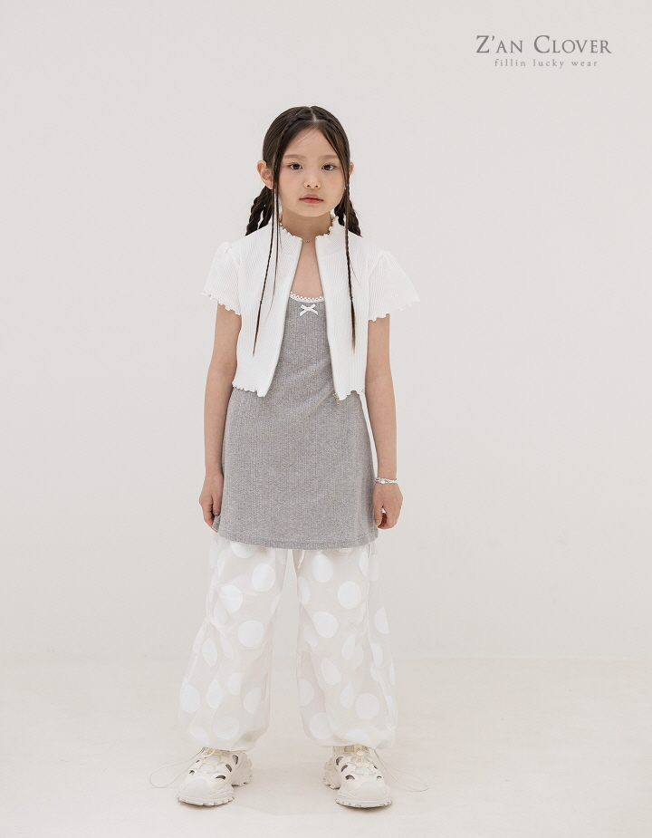 Zan Clover - Korean Children Fashion - #designkidswear - Ribbed Short Zip-Up - 5