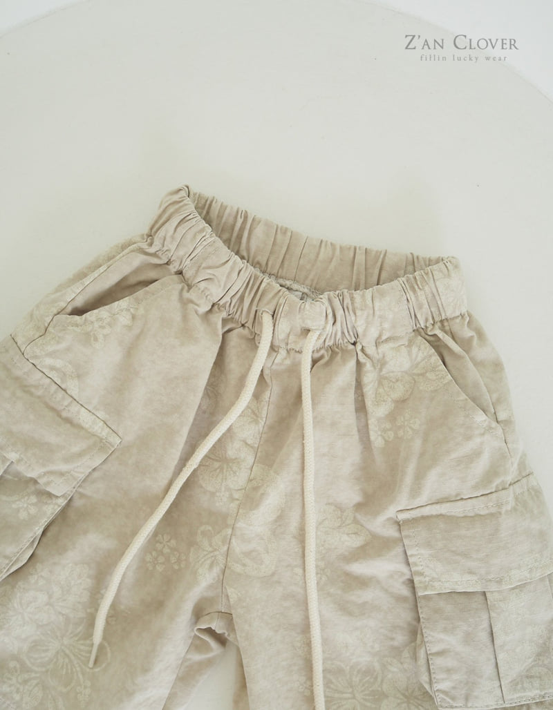 Zan Clover - Korean Children Fashion - #discoveringself - Flower Cargo Bermuda Pants - 6