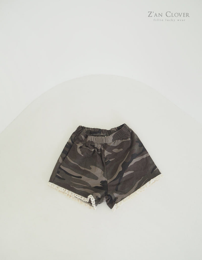 Zan Clover - Korean Children Fashion - #designkidswear - Camo Lace Shorts - 4