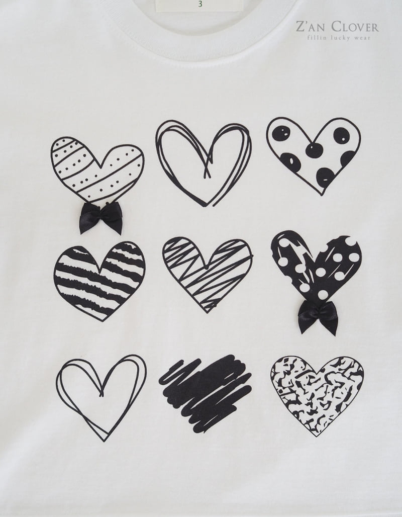 Zan Clover - Korean Children Fashion - #discoveringself - Lace Heart Long Tee - 9