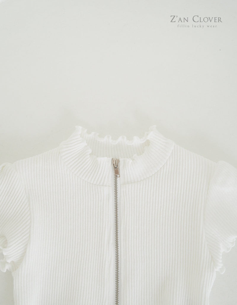 Zan Clover - Korean Children Fashion - #discoveringself - Ribbed Short Zip-up Jacket - 6