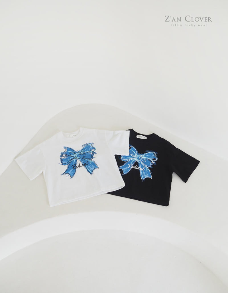 Zan Clover - Korean Children Fashion - #designkidswear - Blue Ribbon Tee - 4
