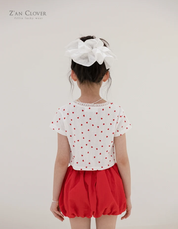 Zan Clover - Korean Children Fashion - #discoveringself - V-Neck Heart Tee - 7
