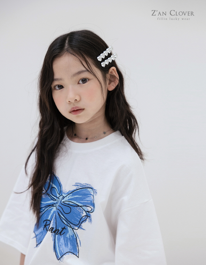 Zan Clover - Korean Children Fashion - #discoveringself - Blue Ribbon Tee - 5