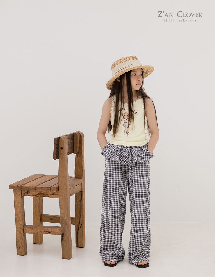 Zan Clover - Korean Children Fashion - #fashionkids - Check Frill Pants - 6