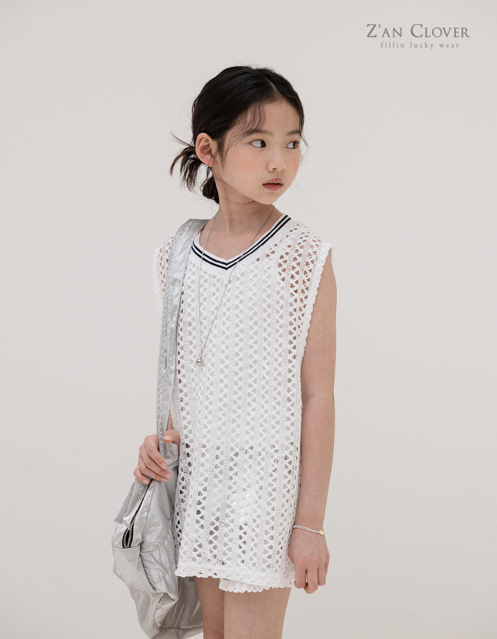 Zan Clover - Korean Children Fashion - #fashionkids - Soft Mesh Sleeveless - 12