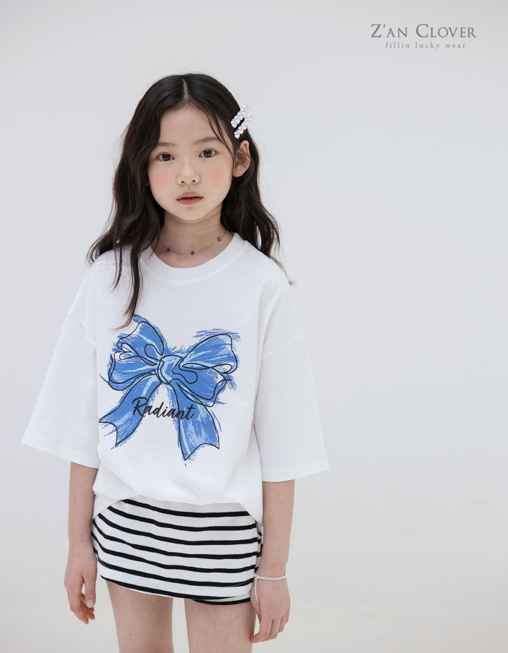 Zan Clover - Korean Children Fashion - #fashionkids - Blue Ribbon Tee - 6