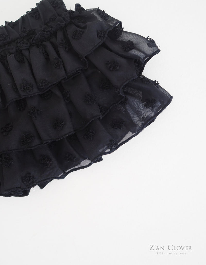 Zan Clover - Korean Children Fashion - #kidsshorts - Chiffon Tiered Skirt - 11