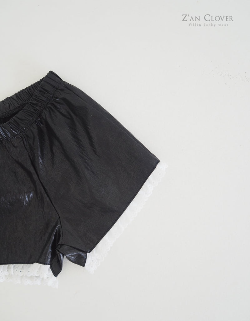 Zan Clover - Korean Children Fashion - #kidsshorts - Leather Lace Shorts - 10