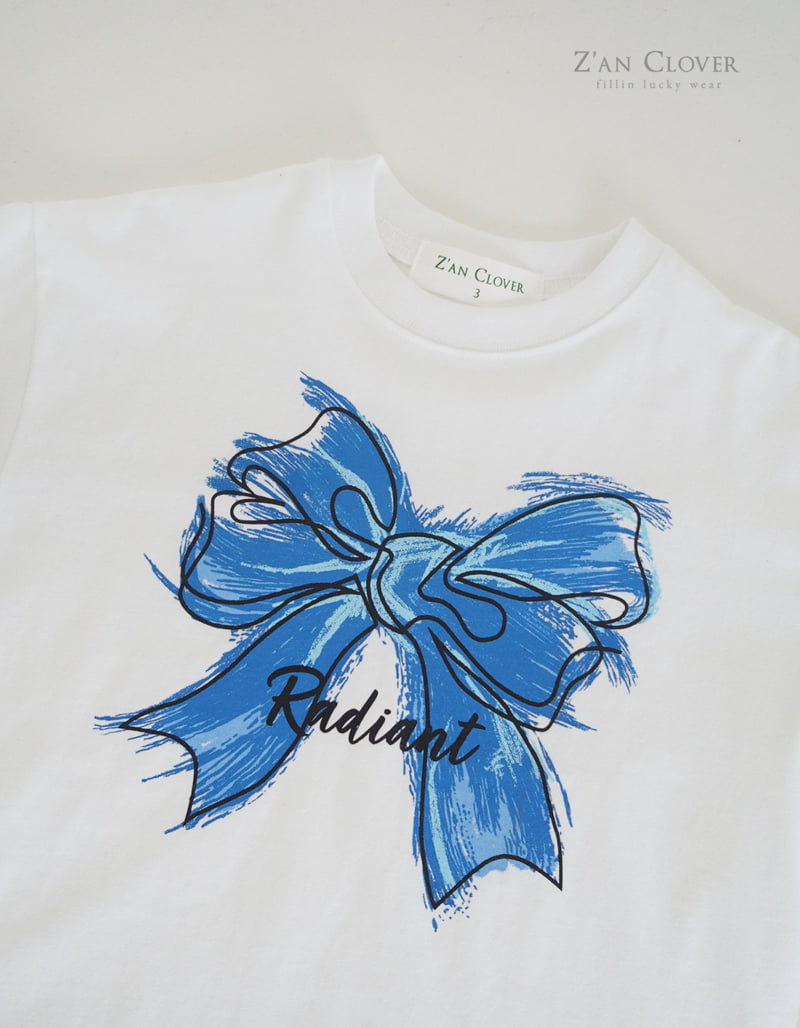 Zan Clover - Korean Children Fashion - #kidsshorts - Blue Ribbon Tee - 6