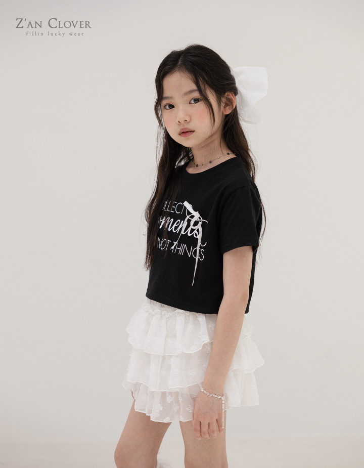 Zan Clover - Korean Children Fashion - #kidsshorts - Collect Ribbon Short Tee - 5