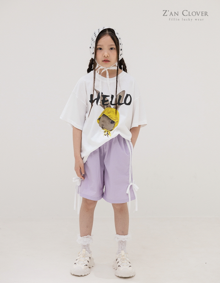 Zan Clover - Korean Children Fashion - #kidsshorts - Ribbon Anorak Bermuda Pants - 5