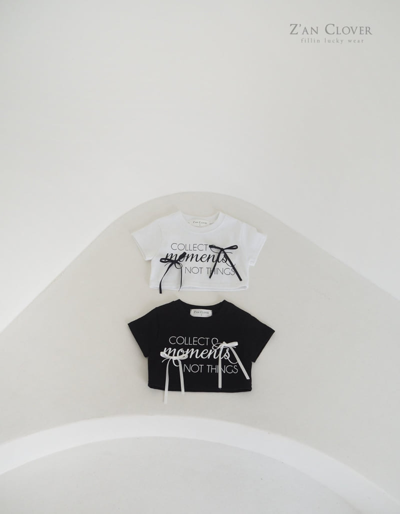 Zan Clover - Korean Children Fashion - #kidsshorts - Collect Ribbon Short Tee - 4