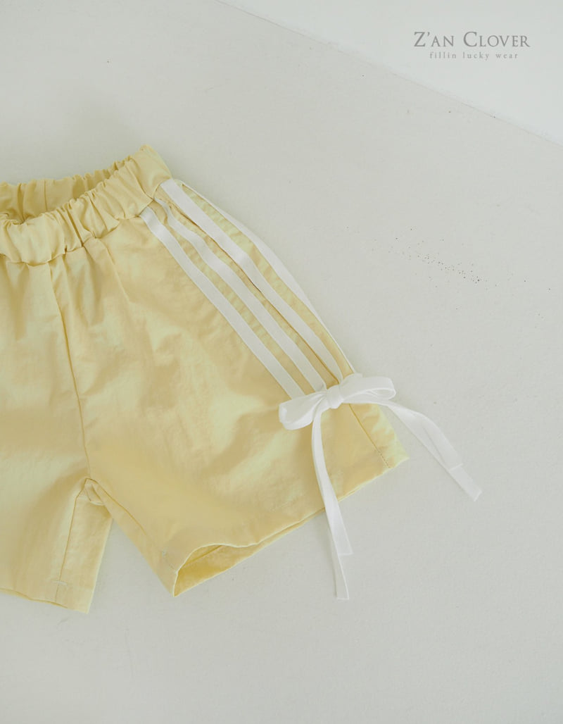 Zan Clover - Korean Children Fashion - #kidsstore - Ribbon Anorak Bermuda Pants - 7