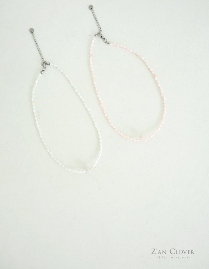 Zan Clover - Korean Children Fashion - #kidsstore - Pastel Pearl Necklace - 3