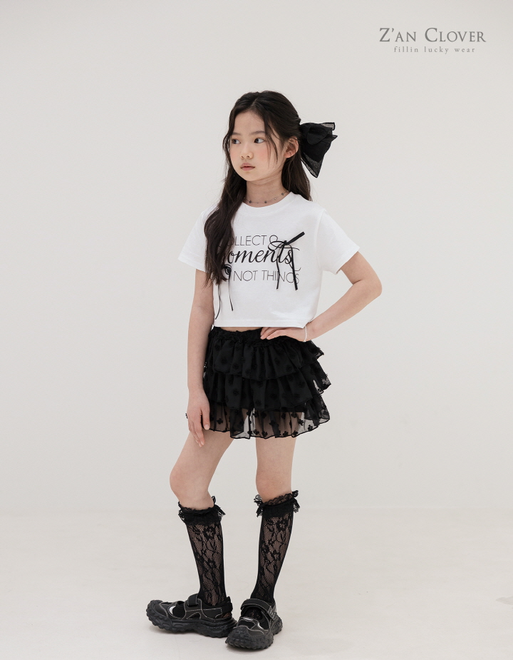 Zan Clover - Korean Children Fashion - #kidsshorts - Chiffon Tiered Skirt - 4