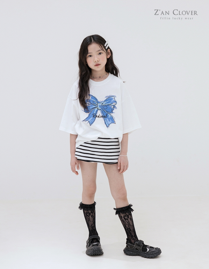 Zan Clover - Korean Children Fashion - #kidsstore - Blue Ribbon Tee - 8