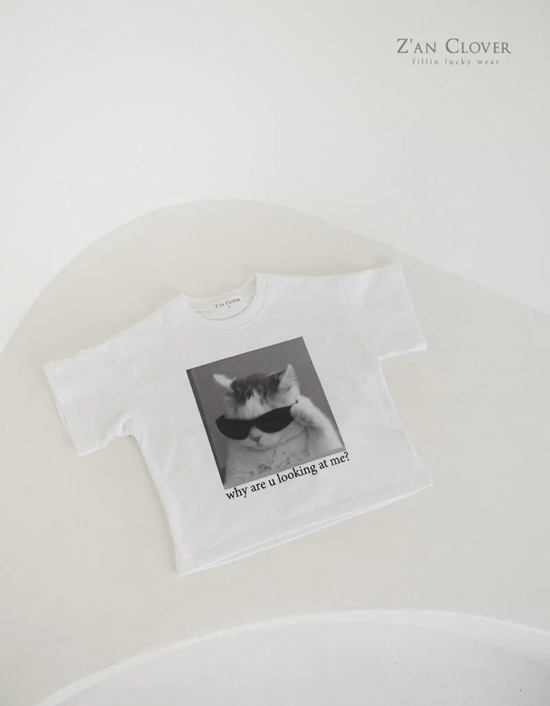 Zan Clover - Korean Children Fashion - #kidzfashiontrend - Cat Tee - 5