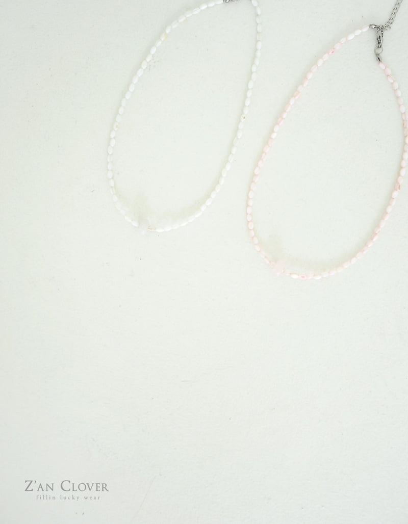 Zan Clover - Korean Children Fashion - #kidsstore - Pastel Pearl Necklace - 4