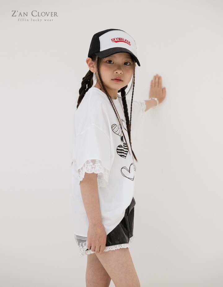 Zan Clover - Korean Children Fashion - #kidzfashiontrend - Lace Heart Long Tee - 11