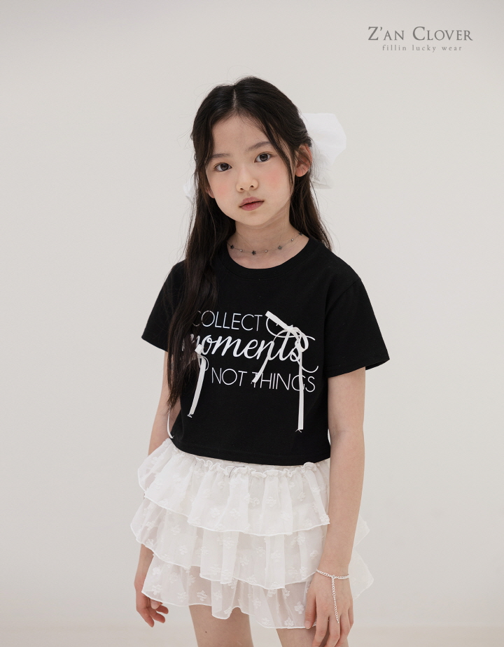 Zan Clover - Korean Children Fashion - #kidzfashiontrend - Collect Ribbon Short Tee - 7
