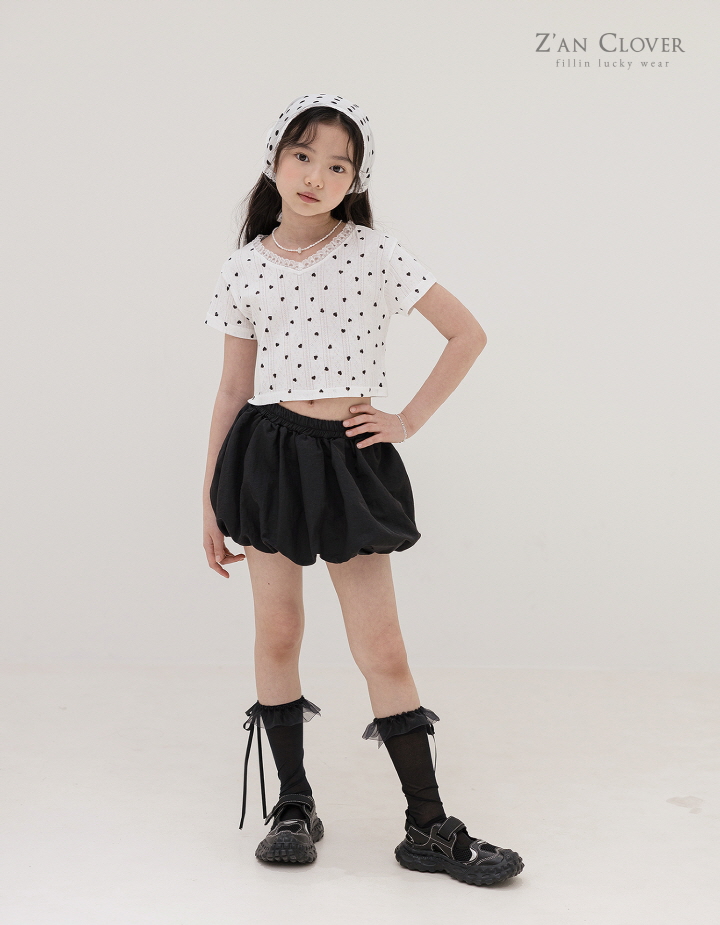 Zan Clover - Korean Children Fashion - #kidzfashiontrend - V-Neck Heart Tee - 11