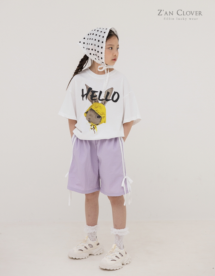 Zan Clover - Korean Children Fashion - #kidzfashiontrend - Ribbon Anorak Bermuda Pants - 7