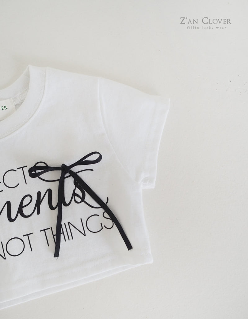 Zan Clover - Korean Children Fashion - #littlefashionista - Collect Ribbon Short Tee - 7