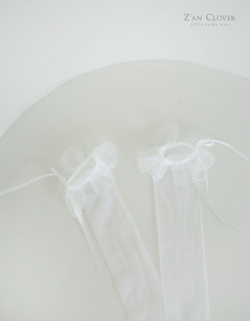 Zan Clover - Korean Children Fashion - #littlefashionista - Ribbon See-through Socks - 9