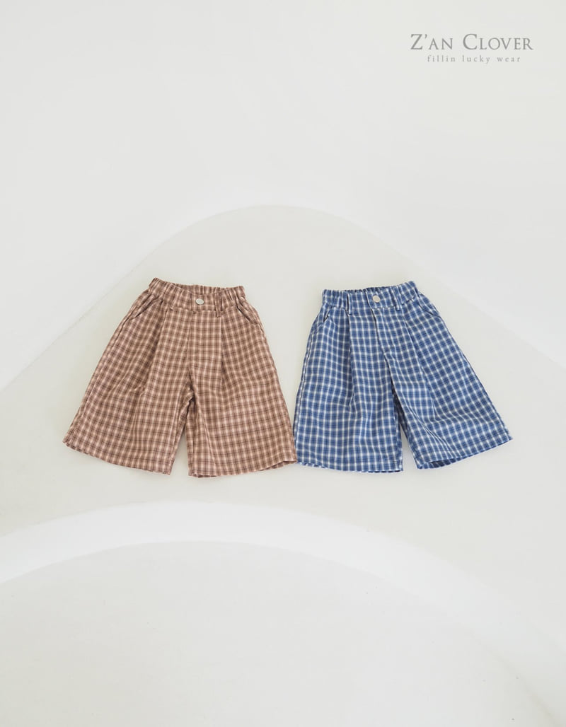 Zan Clover - Korean Children Fashion - #Kfashion4kids - Check Bermuda Pants - 4