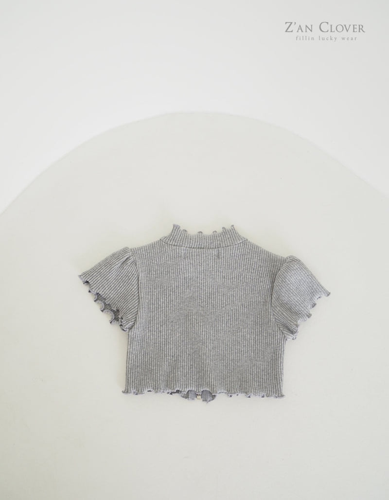 Zan Clover - Korean Children Fashion - #littlefashionista - Ribbed Short Zip-up Jacket - 12